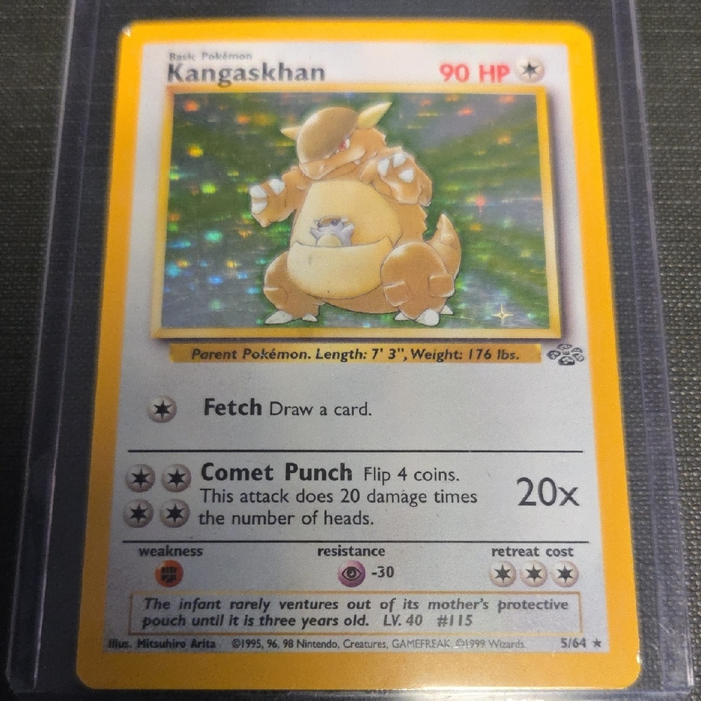 Pokemon Jungle 1999 Kangaskhan Rare Holo Trading Card (5/64)